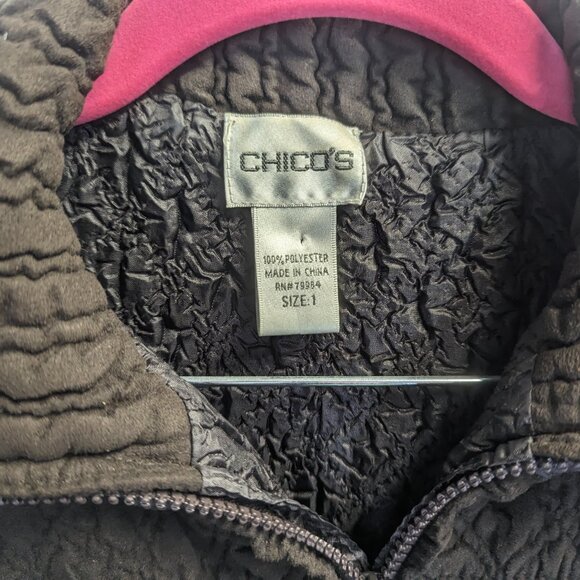 Chico's *Size 1 (See information below) Cocoa Brown Jacket - Picture 2 of 16